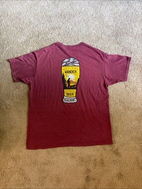 Duck Company Since 1989- Maine Beer Glass heather red graphic T-Shirt
